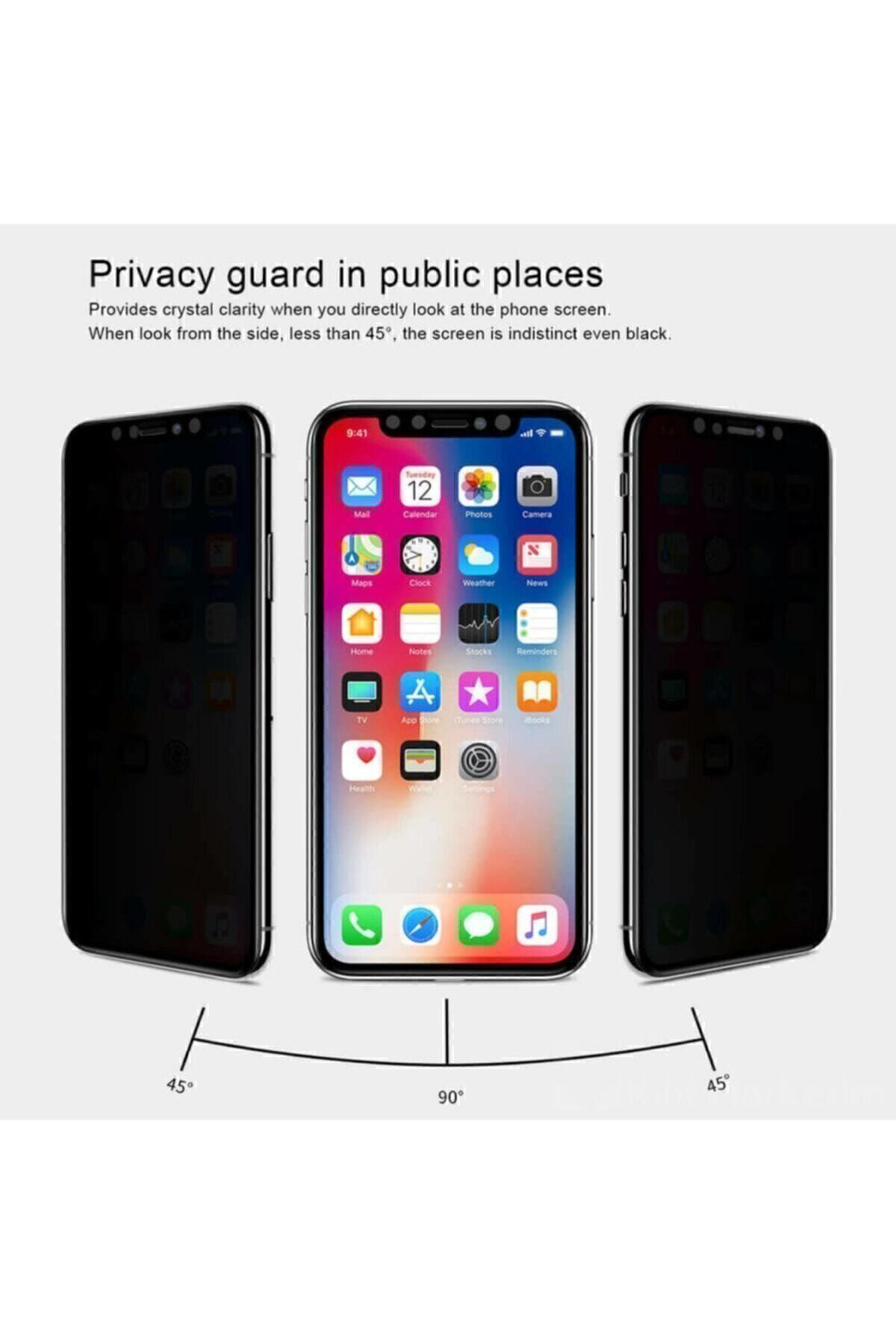 Mcasering İphone X-Xs Kavisli Gizlilik Filtreli Hayalet Ekran Koruyucu
