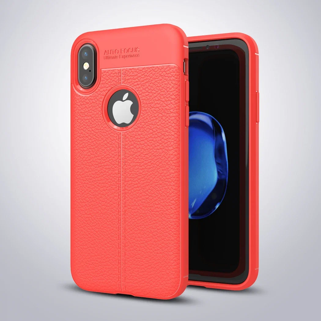 İphone X Xs Litchi Tam Koruma Soft Silikon Kılıf-1852