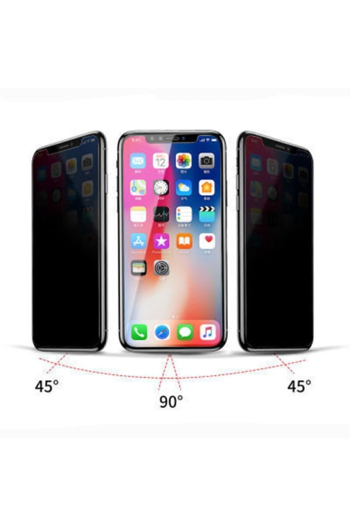 Iphone Xr Hayalet Cam 9d Gizli Ekran Koruyucu Cam Tam Kaplama Siy