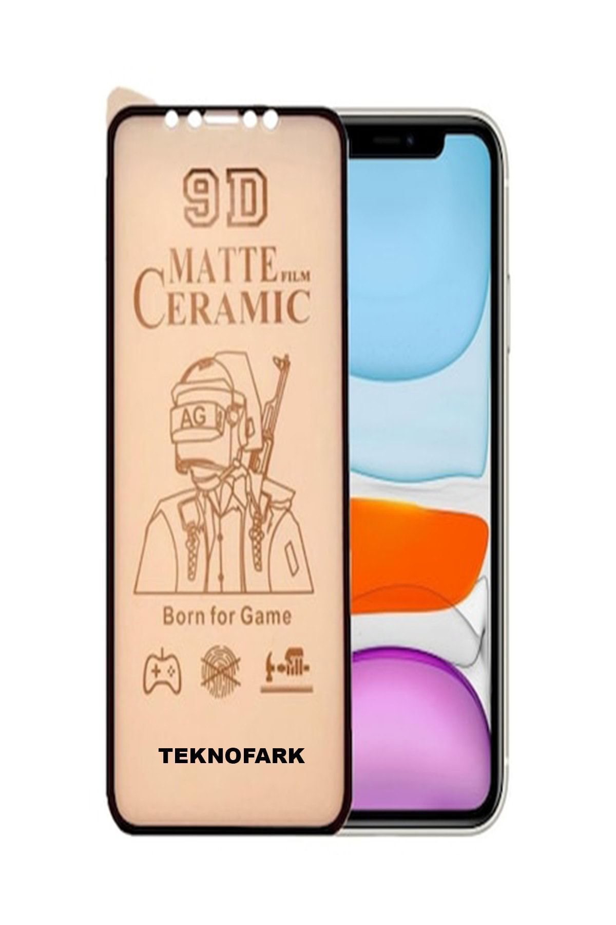 Iphone Xr Mat Seramik Nano Tam Kaplayan Full Ekran Koruyucu Siyah