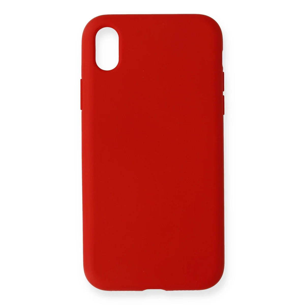 iPhone XR Nano İçi Kadife Silikon Kılıf - Kırmızı