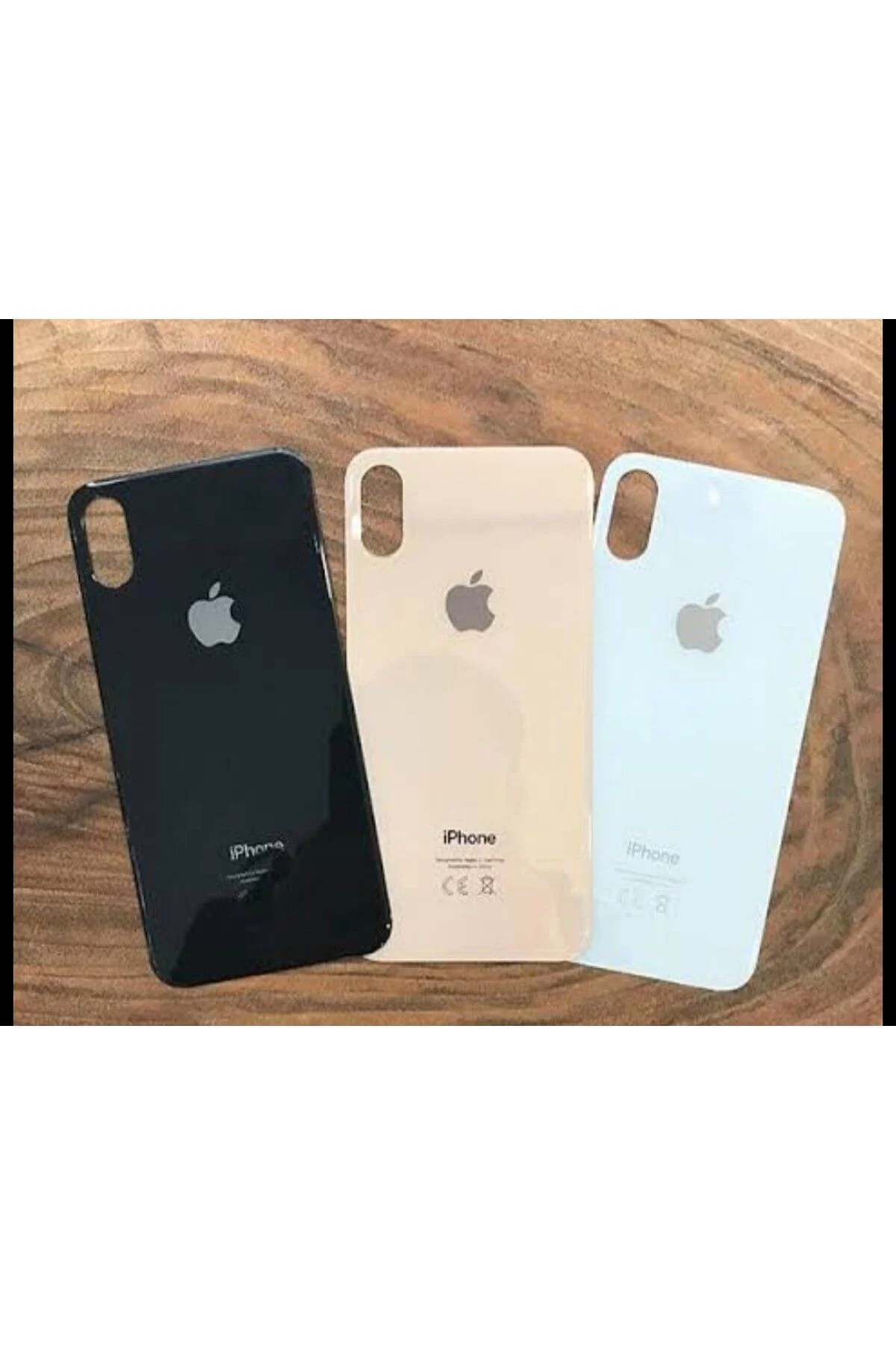 iPhone XS Arka Kapak Pil Kapağı Cam Ürün Gold