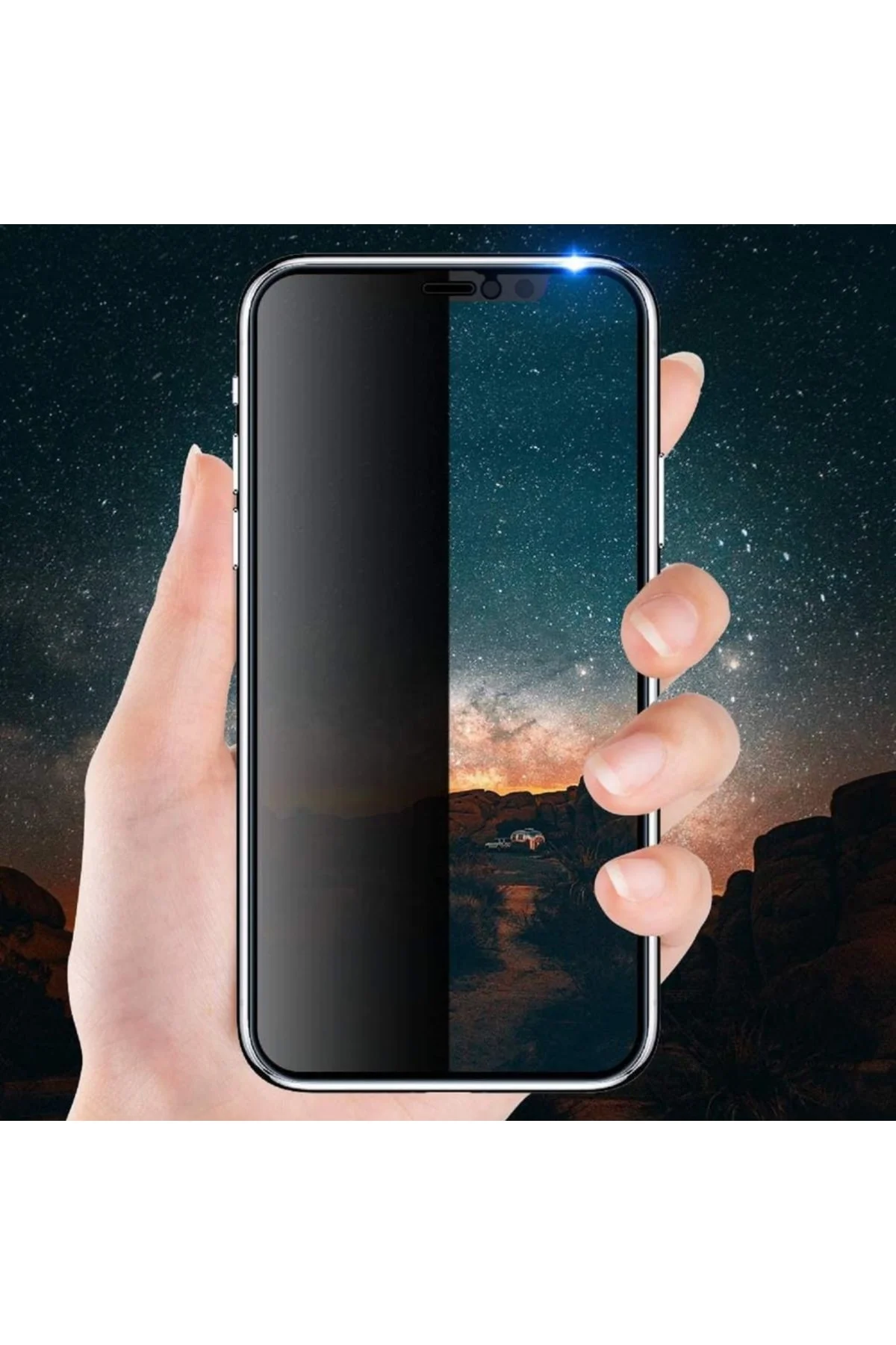 Iphone Xs Max / 11 Pro Max Gizli Hayalet Kırılmaz Cam Privacy Ekran Koruyucu