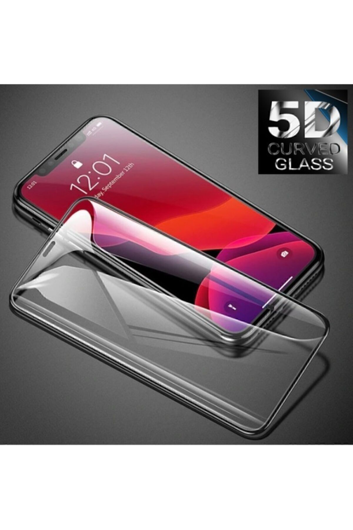 Iphone Xs Max 5d Ultra Kavisli Ekran Koruyucu Kırılmaz Cam