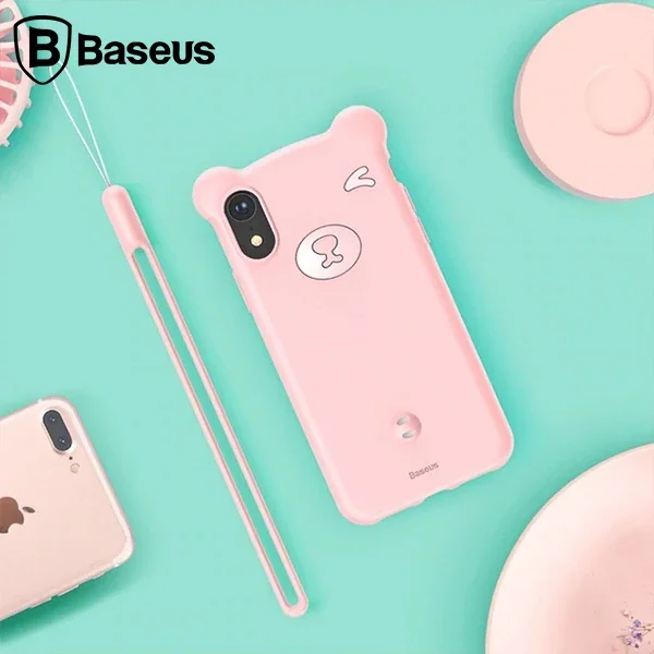 iPhone XS Max Ayı Figürlü Soft Silikon Kılıf - Sevimli 3D Tasarım