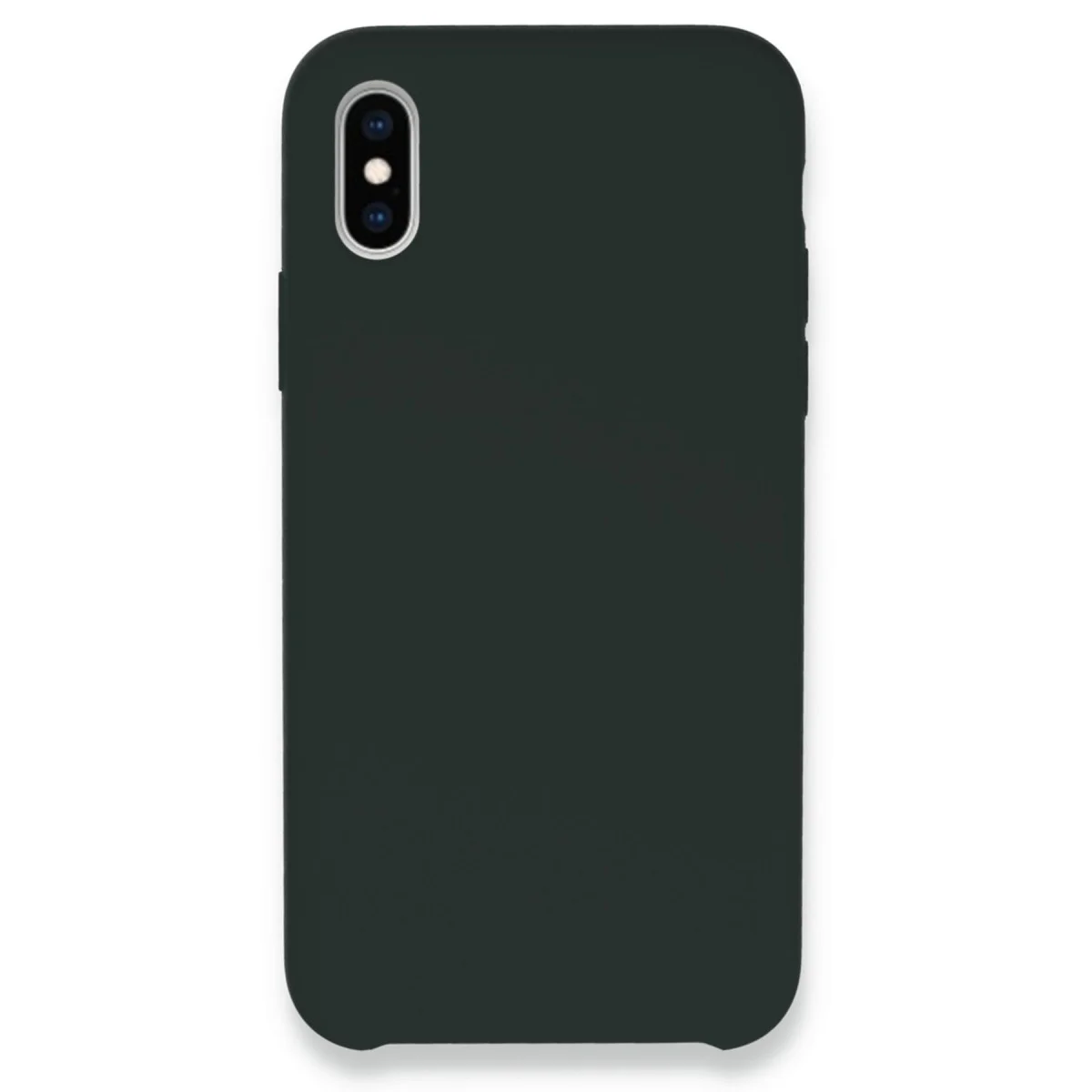iPhone XS Max Kılıf - Silikon Koyu Yeşil | Darbe Emici Nano Kaplama