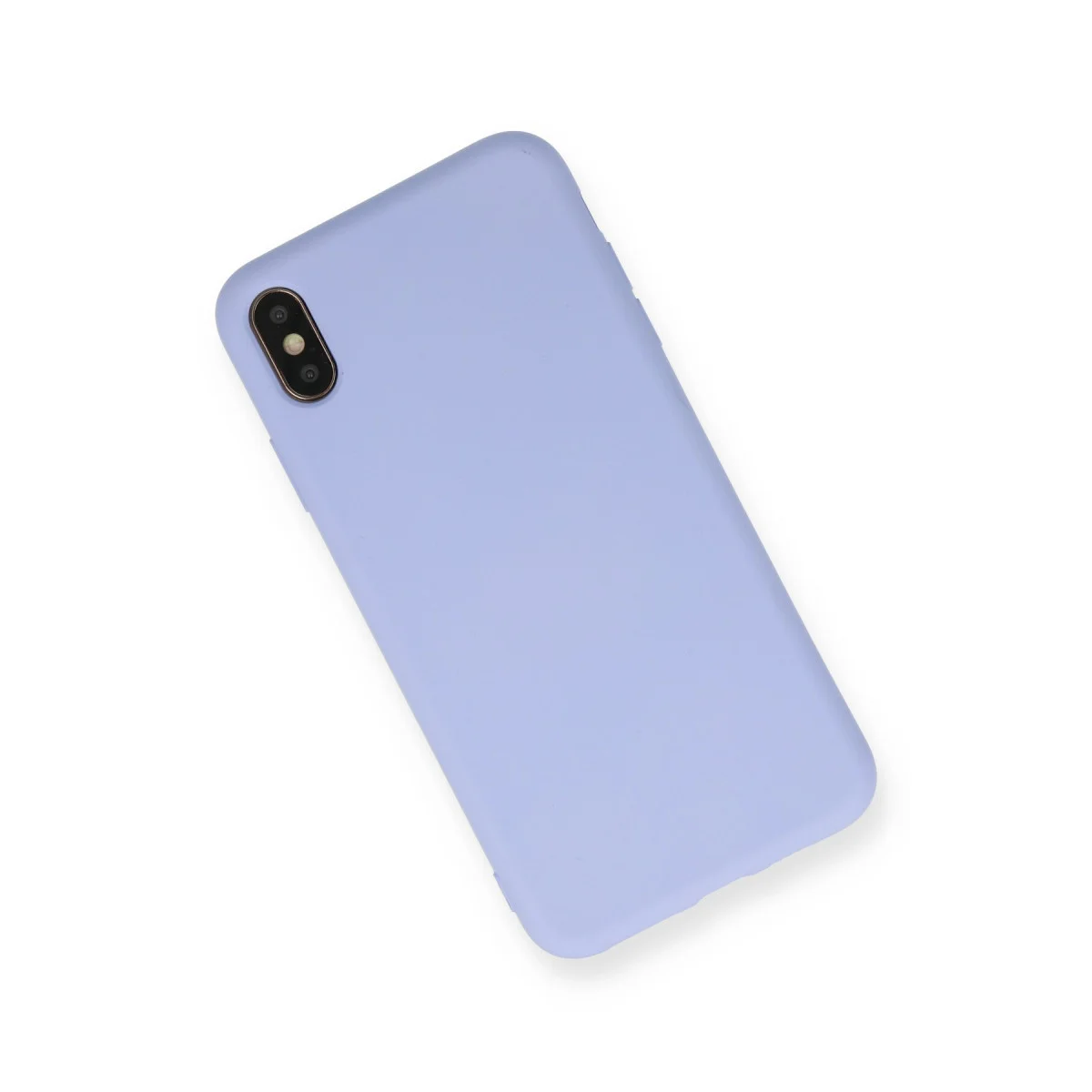 iPhone XS Max Kılıf Nano İçi Kadife Silikon - Lila