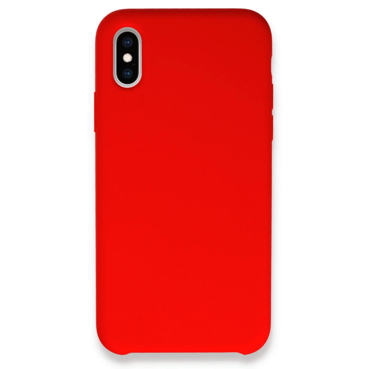 iPhone XS Max Kılıf Lansman Legant Silikon - Kırmızı Süet İç Dokulu ve Darbe Korumalı