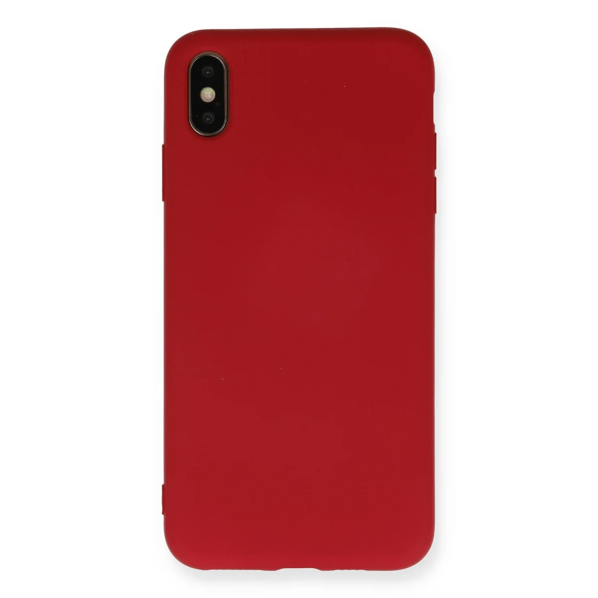 iPhone XS Max Kılıf Nano İçi Kadife Silikon Kırmızı - Süper Koruma