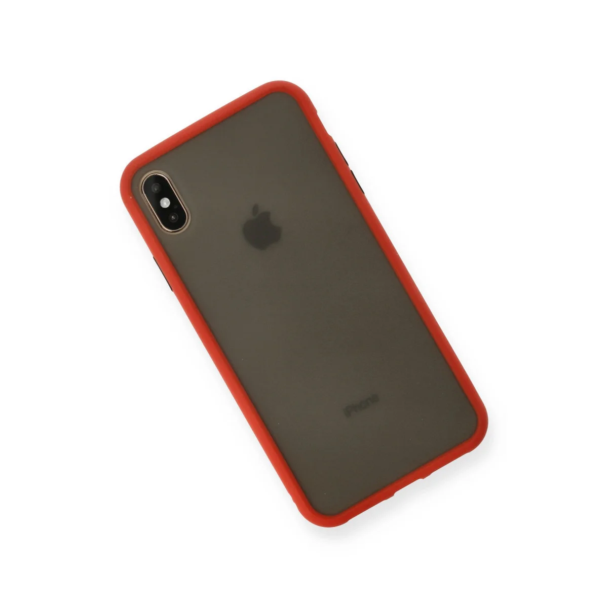iPhone XS Max Montreal Kırmızı Kılıf - Kamera Korumalı Silikon Kapak - Yüksek Koruma ve Modern Tasarım
