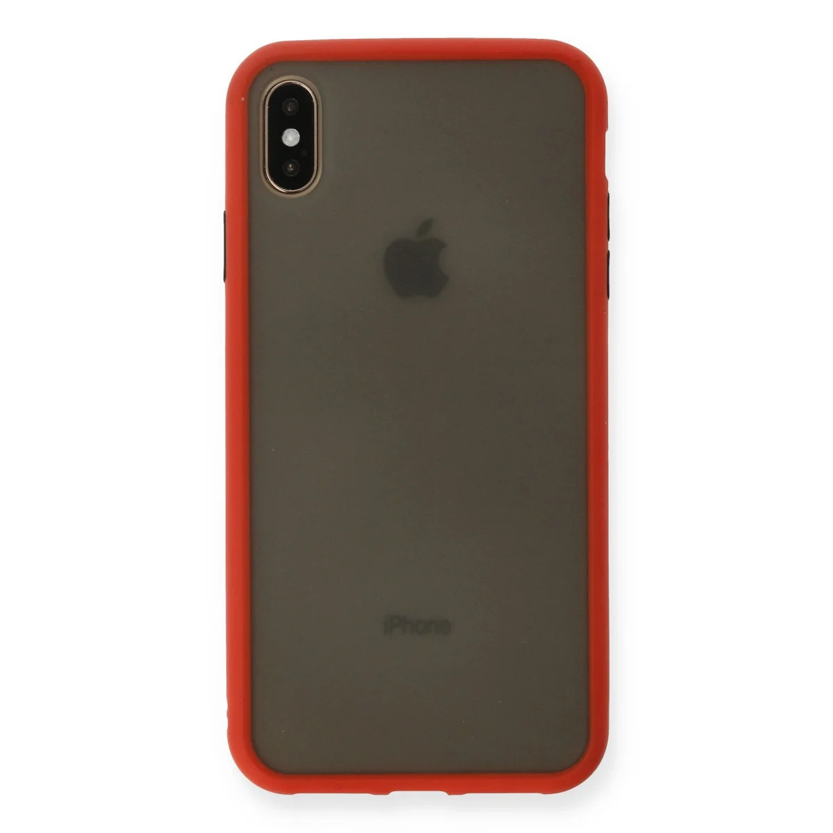 iPhone XS Max Montreal Kırmızı Kılıf - Kamera Korumalı Silikon Kapak - Yüksek Koruma ve Modern Tasarım