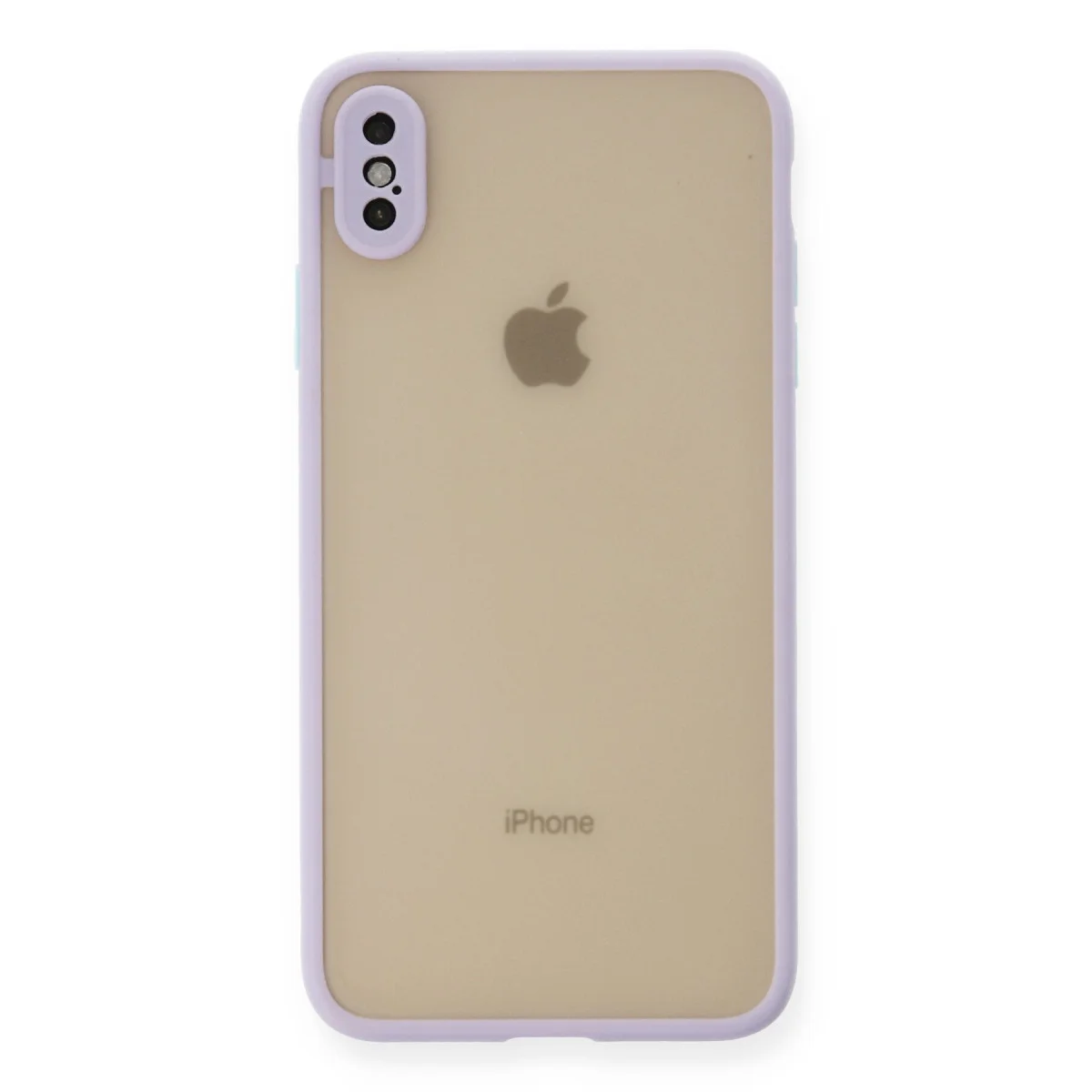 iPhone XS Max Montreal Silikon Kılıf - Mor Kamera Korumalı Zırhlı Kılıf