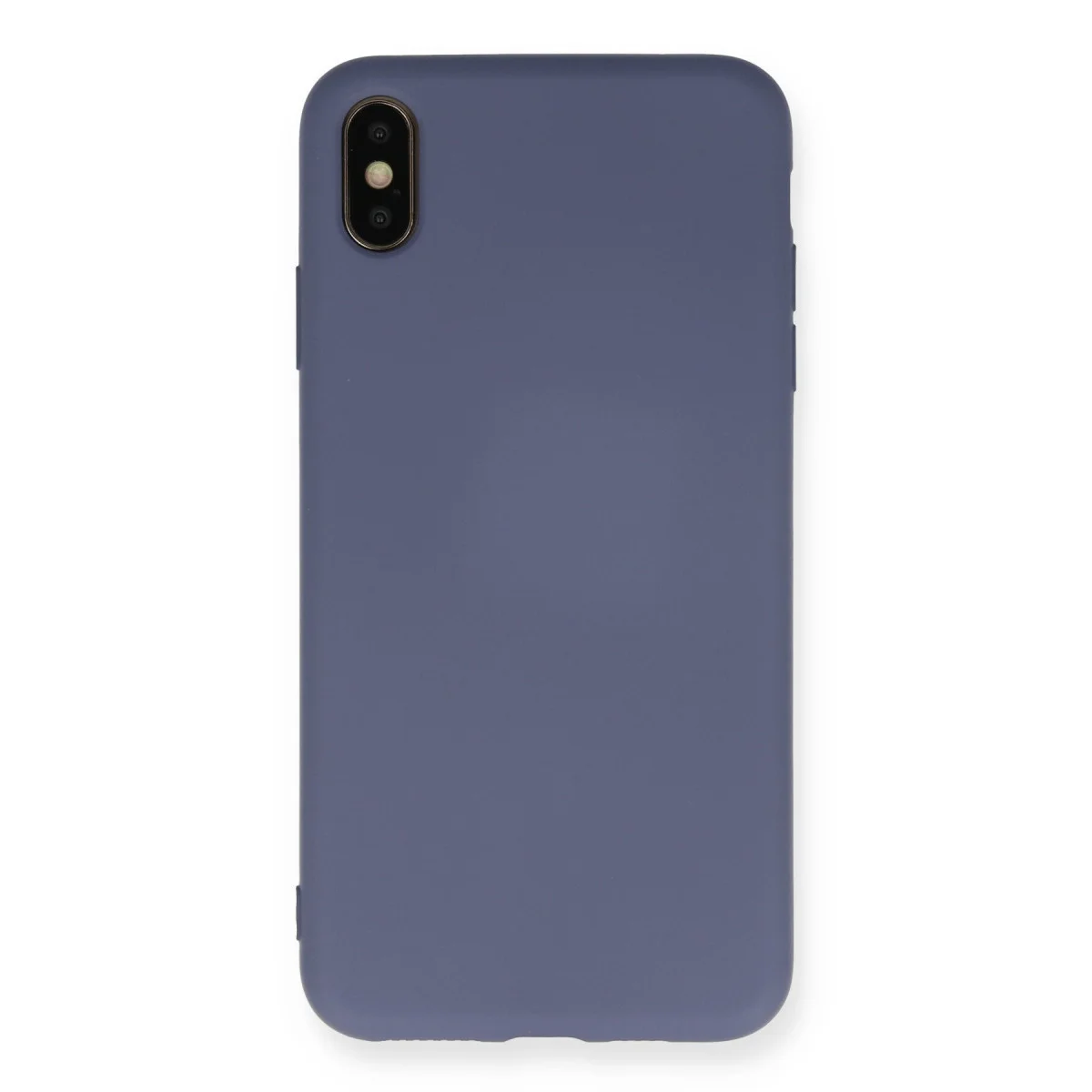 iPhone XS Max Nano İçi Kadife Silikon Kılıf - Gri