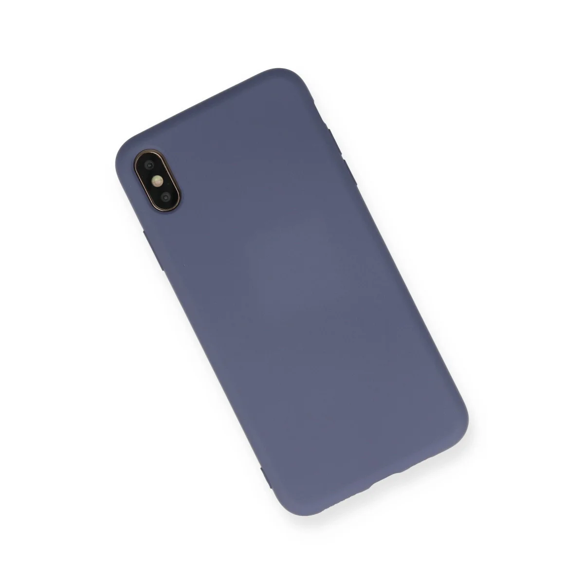 iPhone XS Max Nano İçi Kadife Silikon Kılıf - Gri