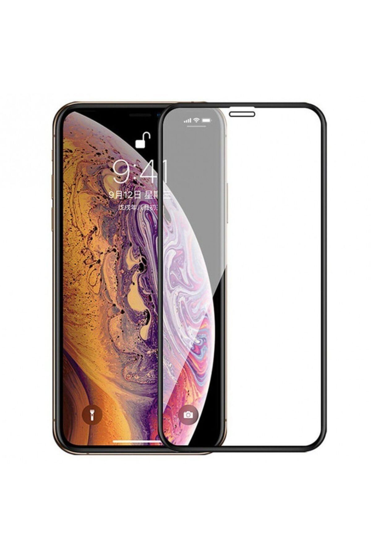 Mcasering İphone Xs Max Tam Kaplayan Kirilmaz Cam Ekran Koruyucu (Fullcover