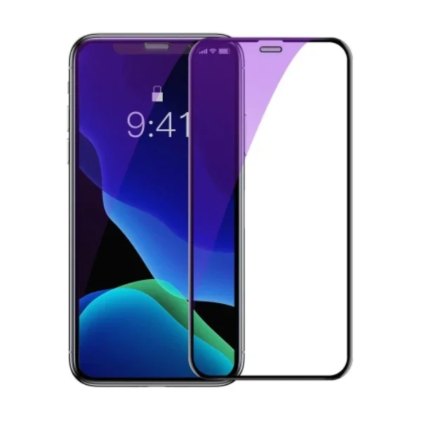 iPhone XS-X 5.5" Anti Mavi Işık Full Cam Ekran Koruyucu 2’li Set - Göz Yorgunluğunu Azaltır