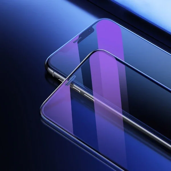 iPhone XS-X 5.5" Anti Mavi Işık Full Cam Ekran Koruyucu 2’li Set - Göz Yorgunluğunu Azaltır