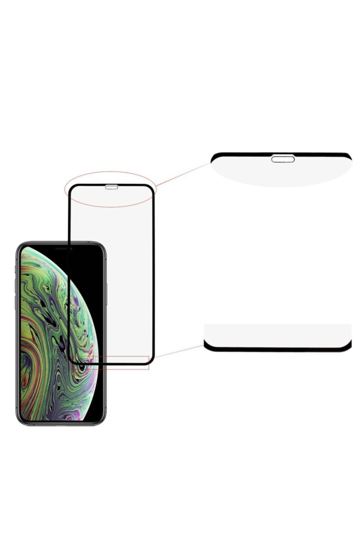 Iphone X/xs Uyumlu Siyah Seramik Nano Ekran Koruyucu Tam Kaplayan