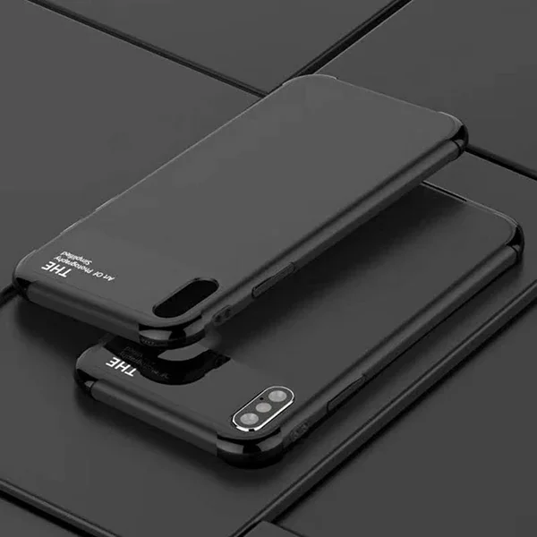 iPhone X/Xs/10 Premium Silikon + Cam Kılıf - Çizilmez, Şok Koruması, 5775