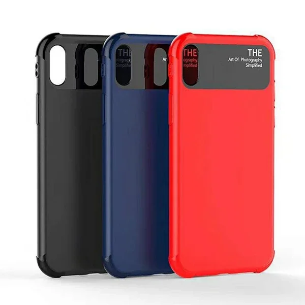 iPhone X/Xs/10 Premium Silikon + Cam Kılıf - Çizilmez, Şok Koruması, 5775