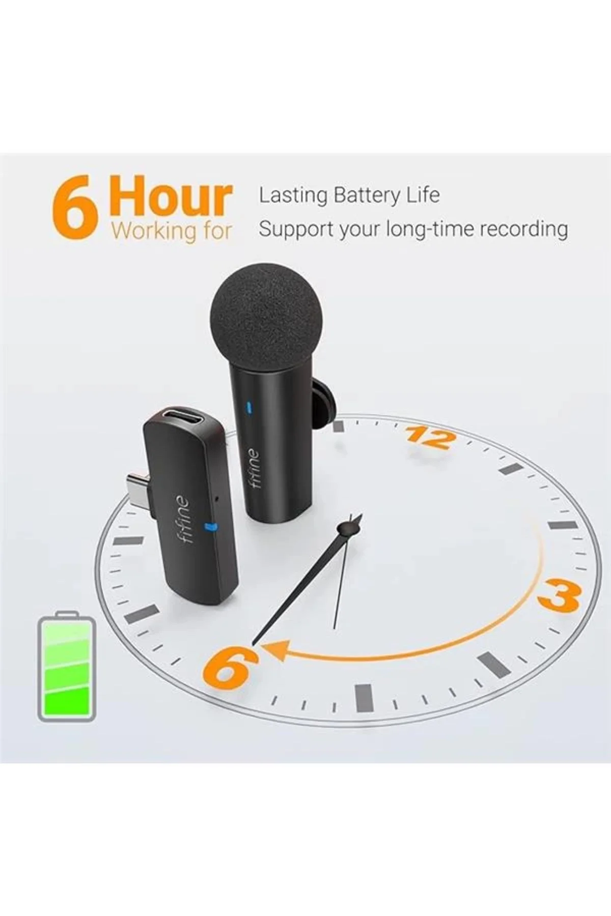 iPhone15 (USB C)/Android Telefon/Tablet için Kablosuz Yaka Yaka M