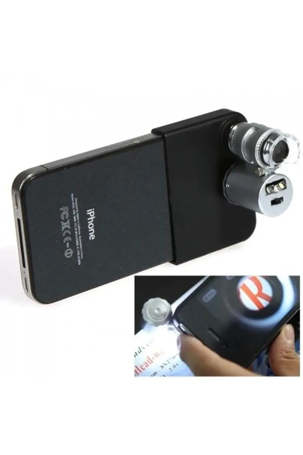 Iphone5 Için Uyumlu Kapaklı Lens Mikroskop Taşınabilir Mini Cep B