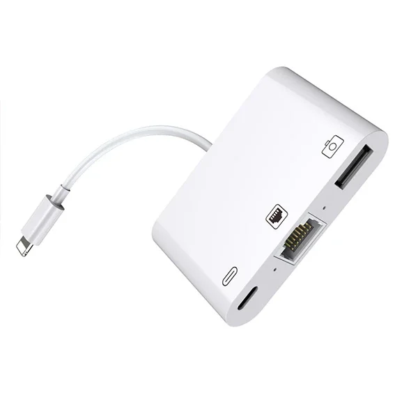 İPhone/İPad 3İN1 Ethernet RJ45 Ve Usb Kamera Adaptörü NK107-1852