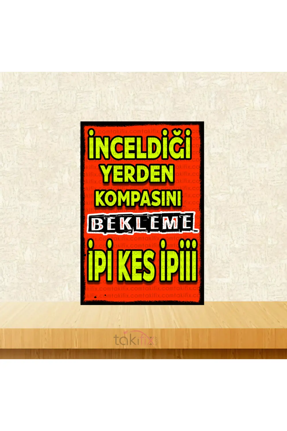 İpi Kes İpii 20x30 Cm Retro Ahşap Poster