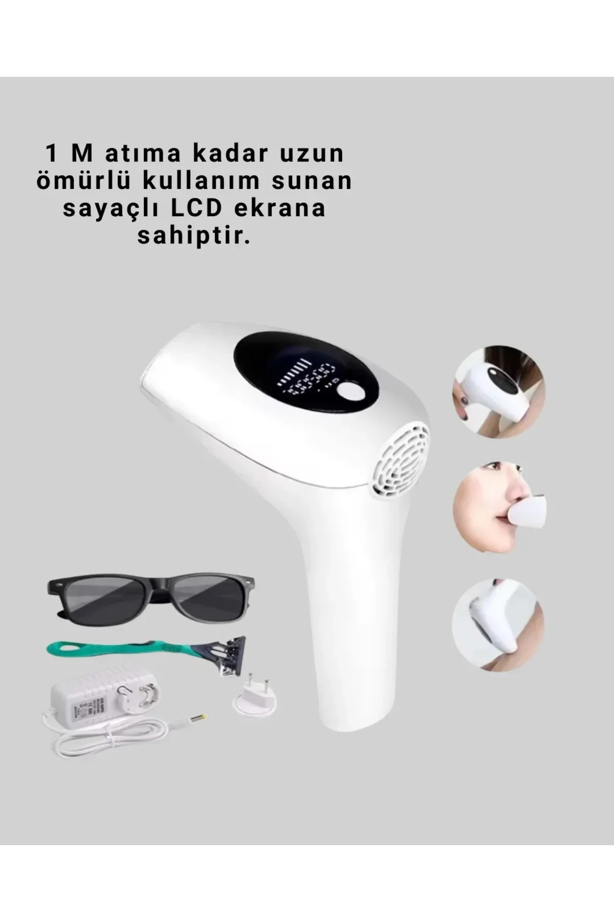 IPL Lazer Teknolojili Dijital Ekranlı Epilasyon Cihazı