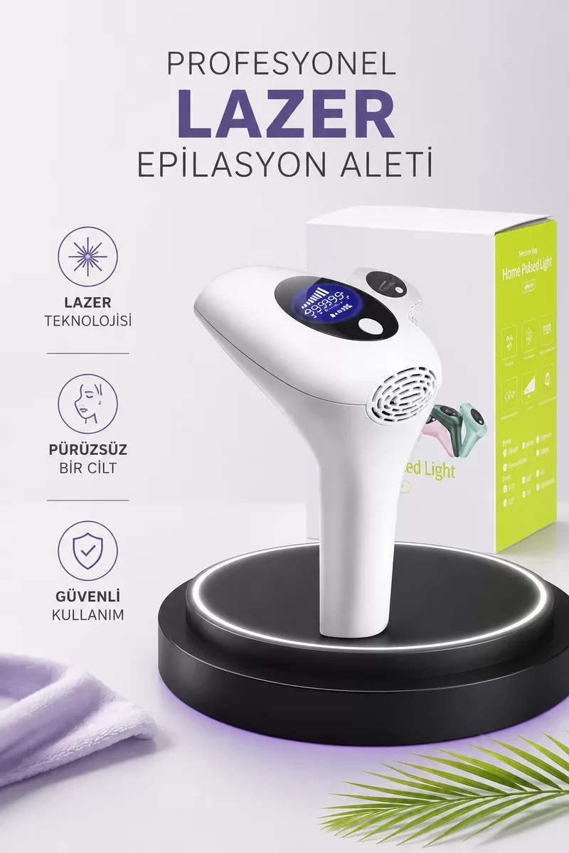 IPL Lazer Teknolojili Dijital Ekranlı Epilasyon Cihazı
