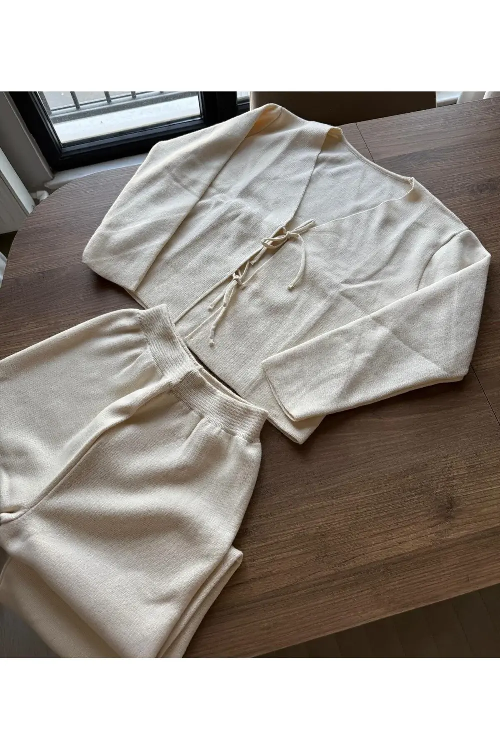 İpli Bağlamalı Pantolon Takım