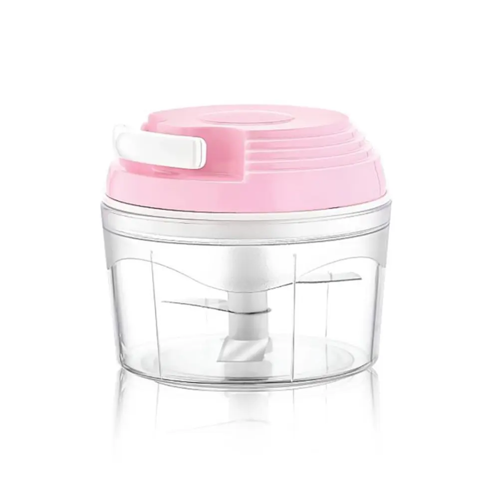 İpli Çekmeli Pratik Meyve Sebze Doğrayıcı 2 Bıçaklı El Blender (4