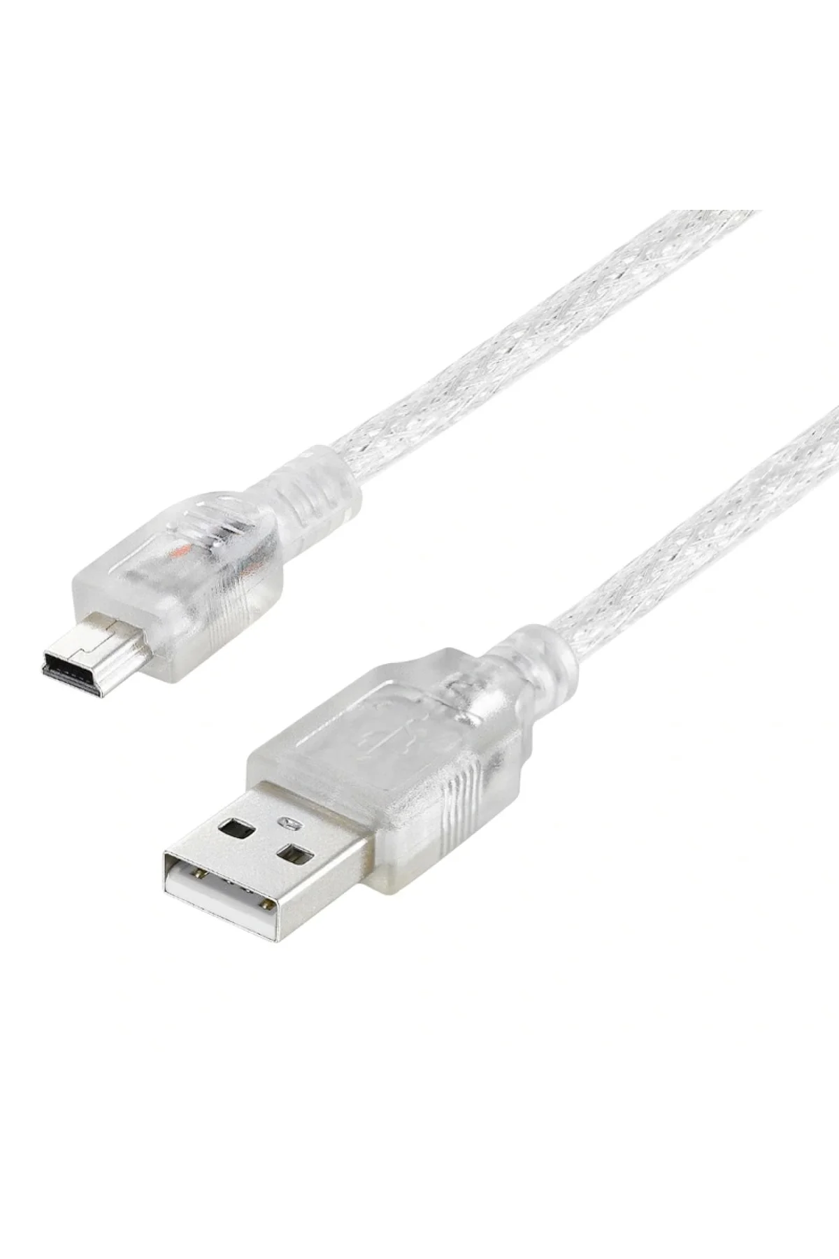 IPOD ŞARJ ALETİ KABLOSU USB 5 PİN GENİŞ 1.5 METRE ŞEFFAF  (SL-UK5) (4887)