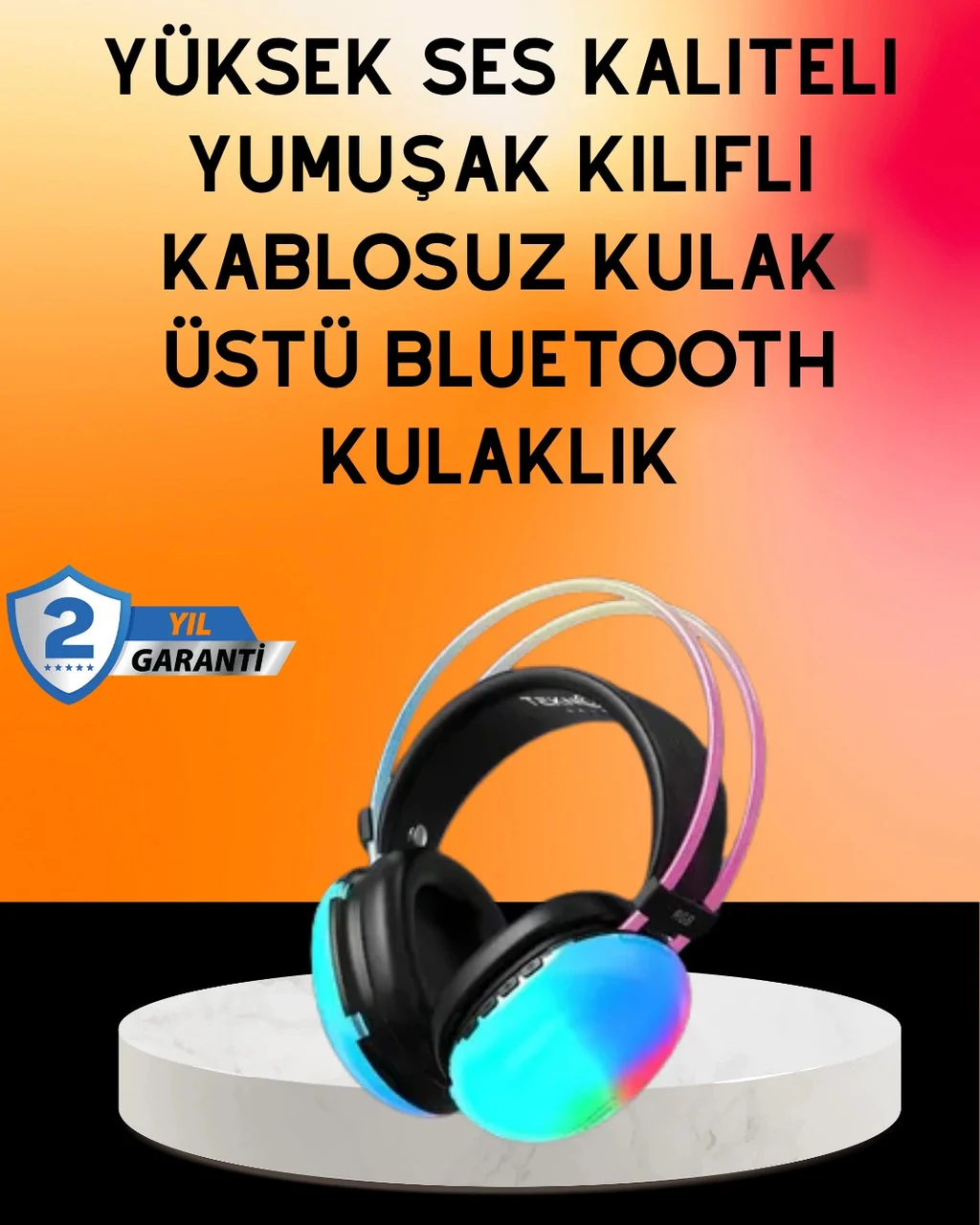 Ipx4 Suya Dayanıklı Kablosuz Kulak Üstü Kulaklık