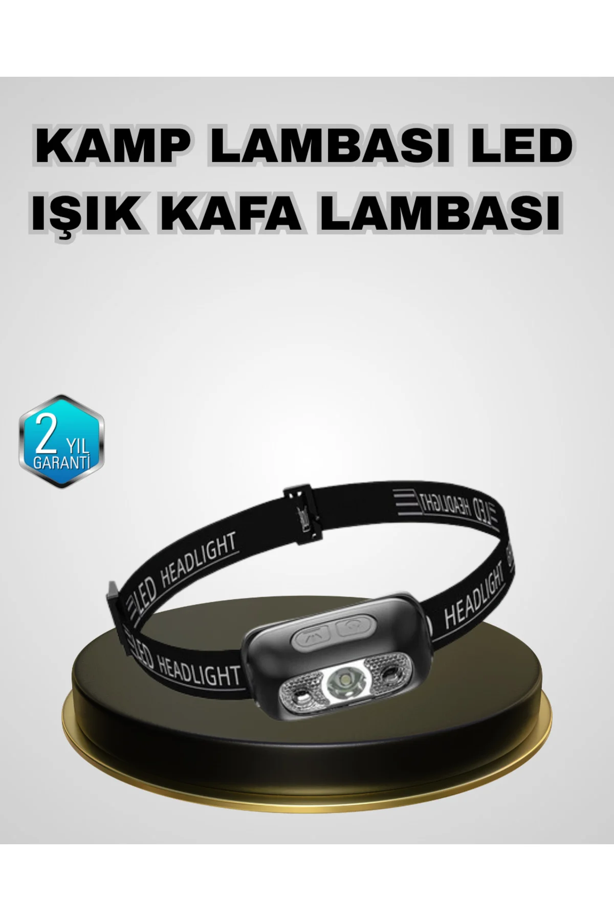 IPX5 Su Geçirmez Şarjlı LED Kafa Feneri | Hareket Sensörlü, Ayarlanabilir 60° Far