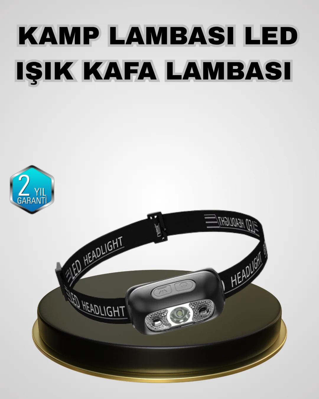IPX5 Su Geçirmez Şarjlı LED Kafa Feneri | Hareket Sensörlü, Ayarl