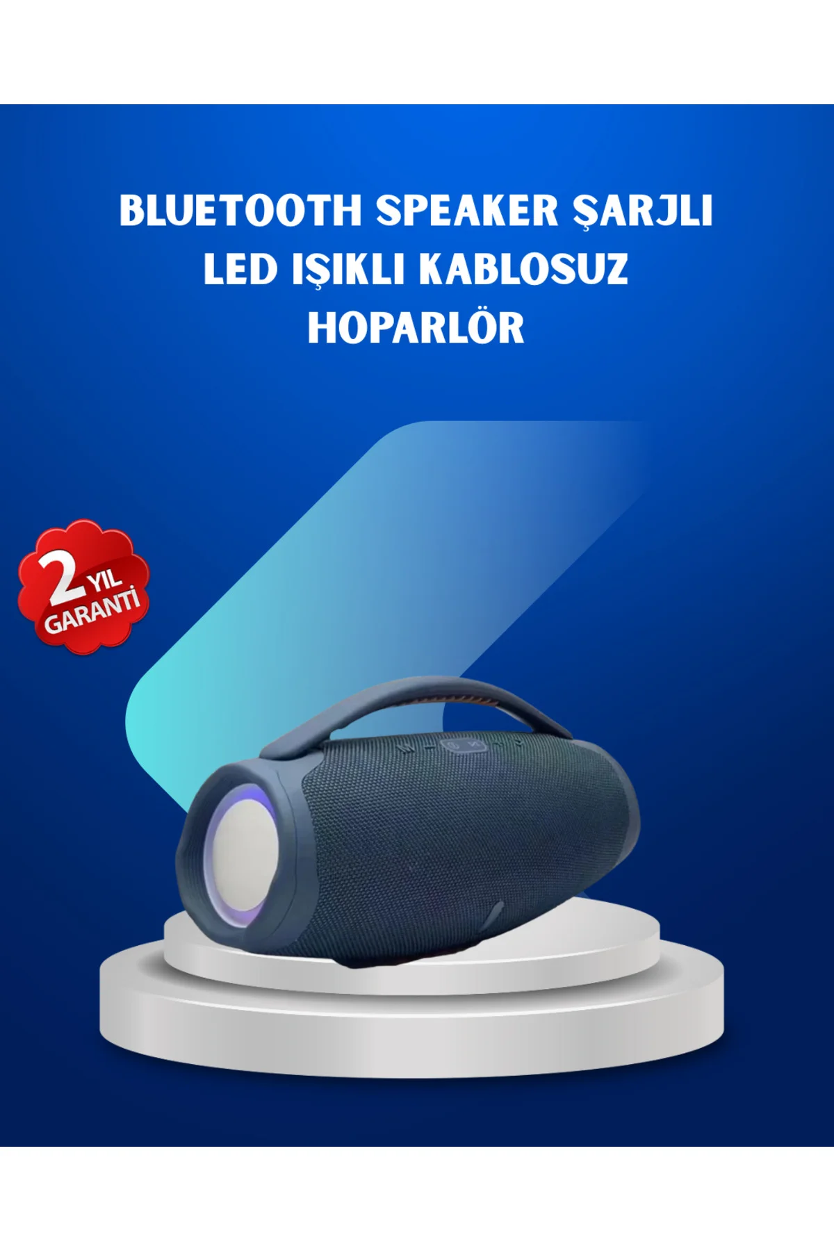 Ipx5 Su Geçirmez Taşınabilir Bluetooth Hoparlör Renkli Işıklı