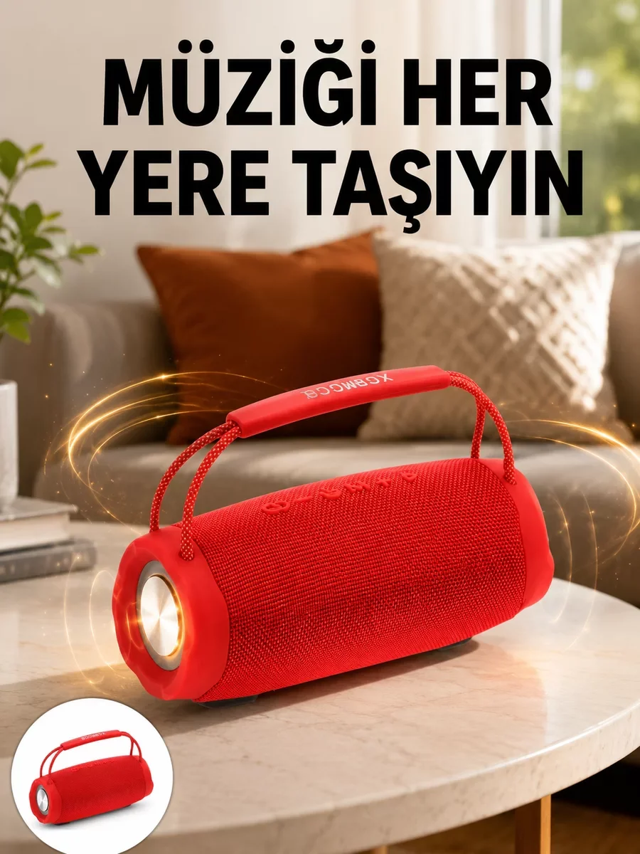 IPX6 Su Geçirmez Bluetooth 5.1 Taşınabilir Hoparlör 10W Güçlü Ses - Yeni Nesil