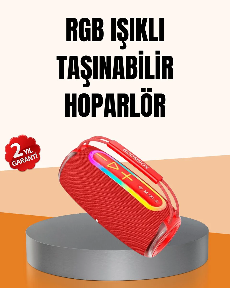 IPX6 Su Geçirmez RGB LED Bluetooth Hoparlör - 20W Güçlü Taşınabilir Kulaklık Sahası