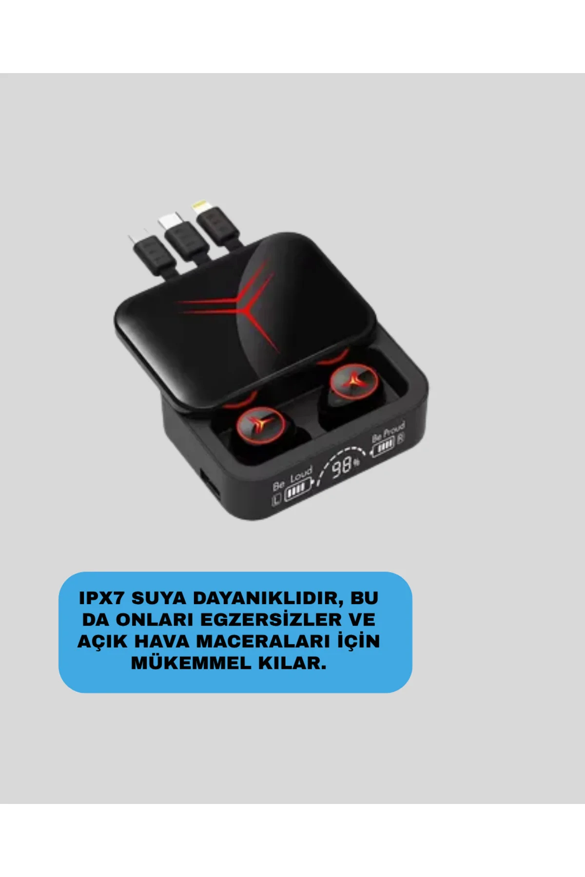 IPX6 Suya Dayanıklı Kablosuz Kulaklık – Hafif ve Taşınabilir Tasa