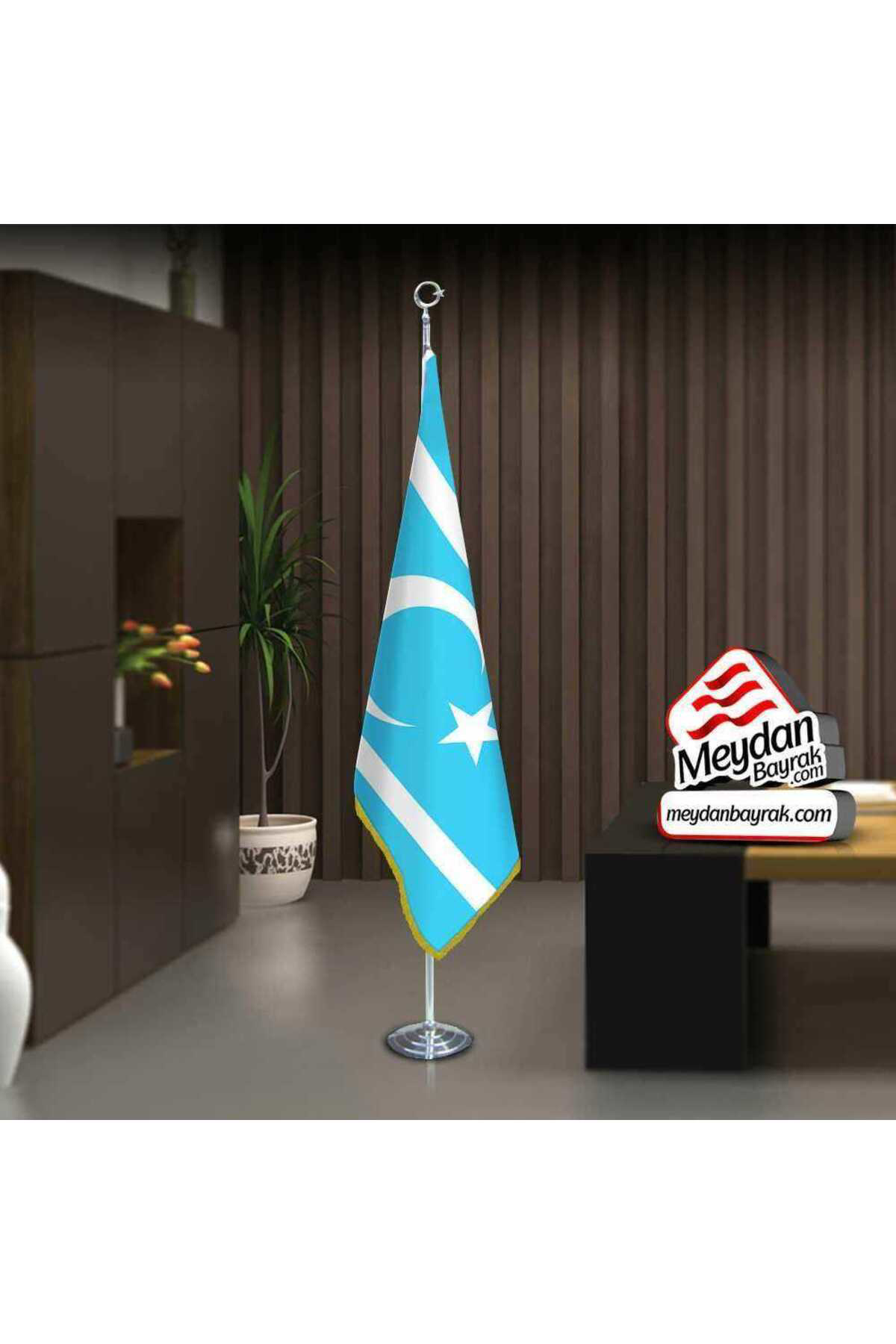 Irak Türkmenleri Bayrak -Ofis -Makam-Toplantı Odaları -Direkli -S