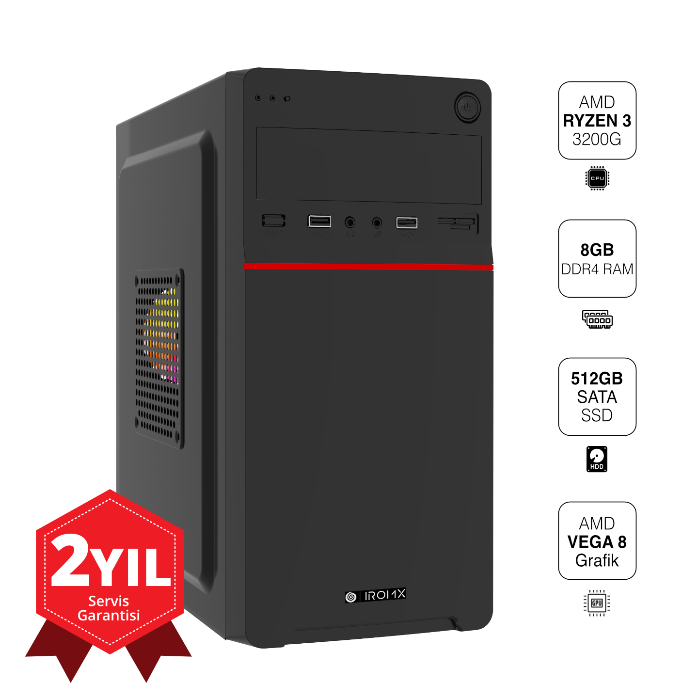 Diğer Marka İrb25-R301 Ryzen 3 3200G 8Gb 512Gb Ssd O/B Sistem Tavsiyesi