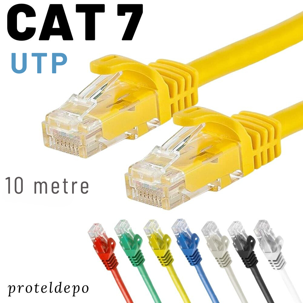 IRENIS 10 metre CAT7 Kablo Ethernet Network İnternet Lan Ağ Kablosu 