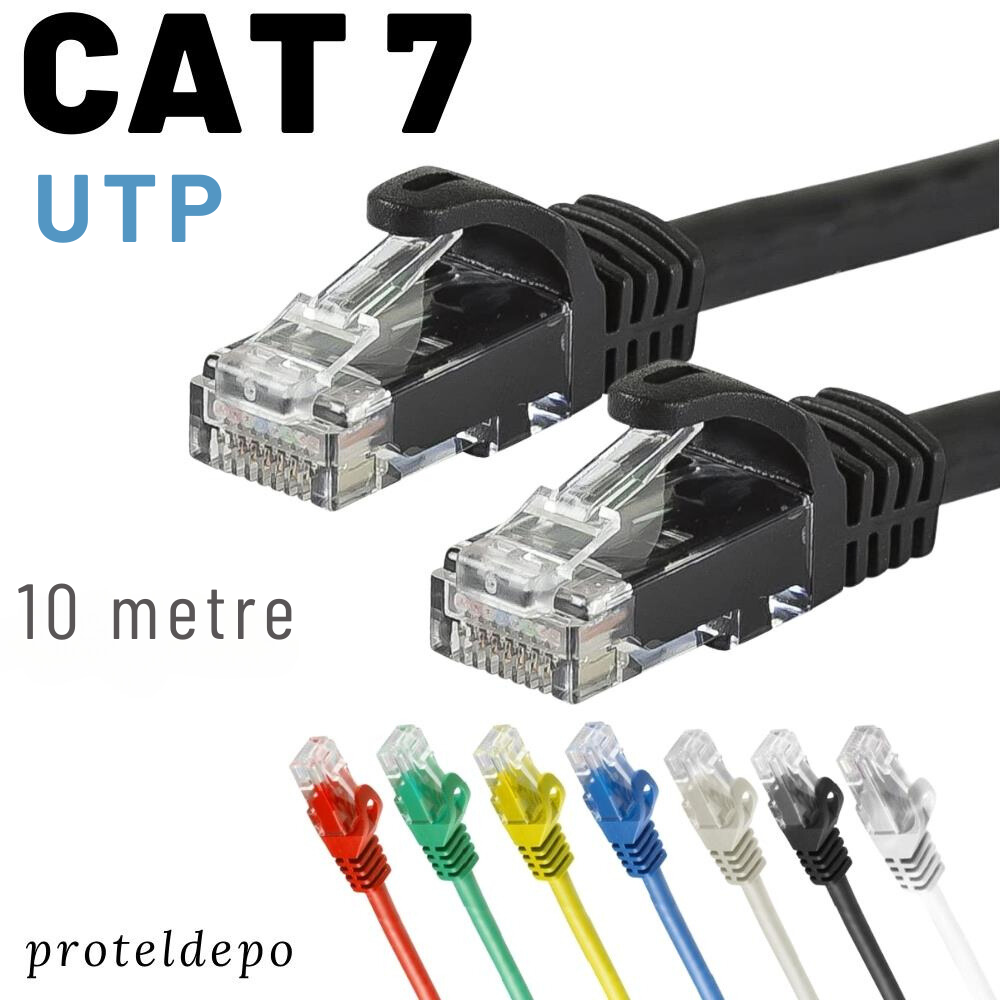 IRENIS 10 metre CAT7 Kablo Ethernet Network İnternet Lan Ağ Kablosu 