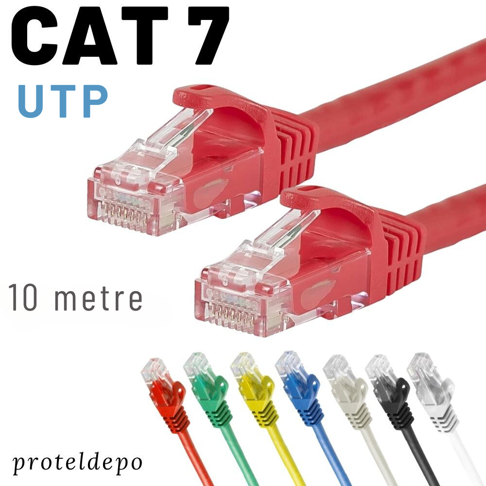 IRENIS 10 metre CAT7 Kablo Ethernet Network İnternet Lan Ağ Kablosu 