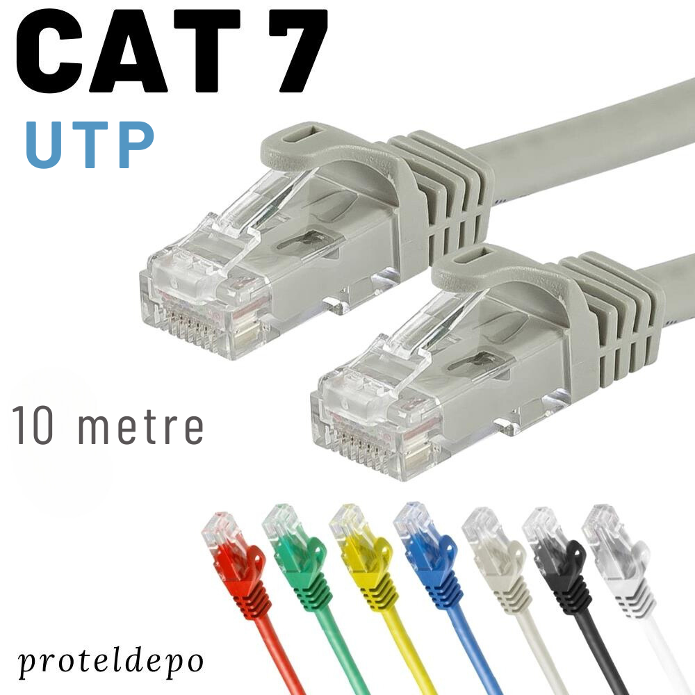 IRENIS 10 metre CAT7 Kablo Ethernet Network İnternet Lan Ağ Kablosu 