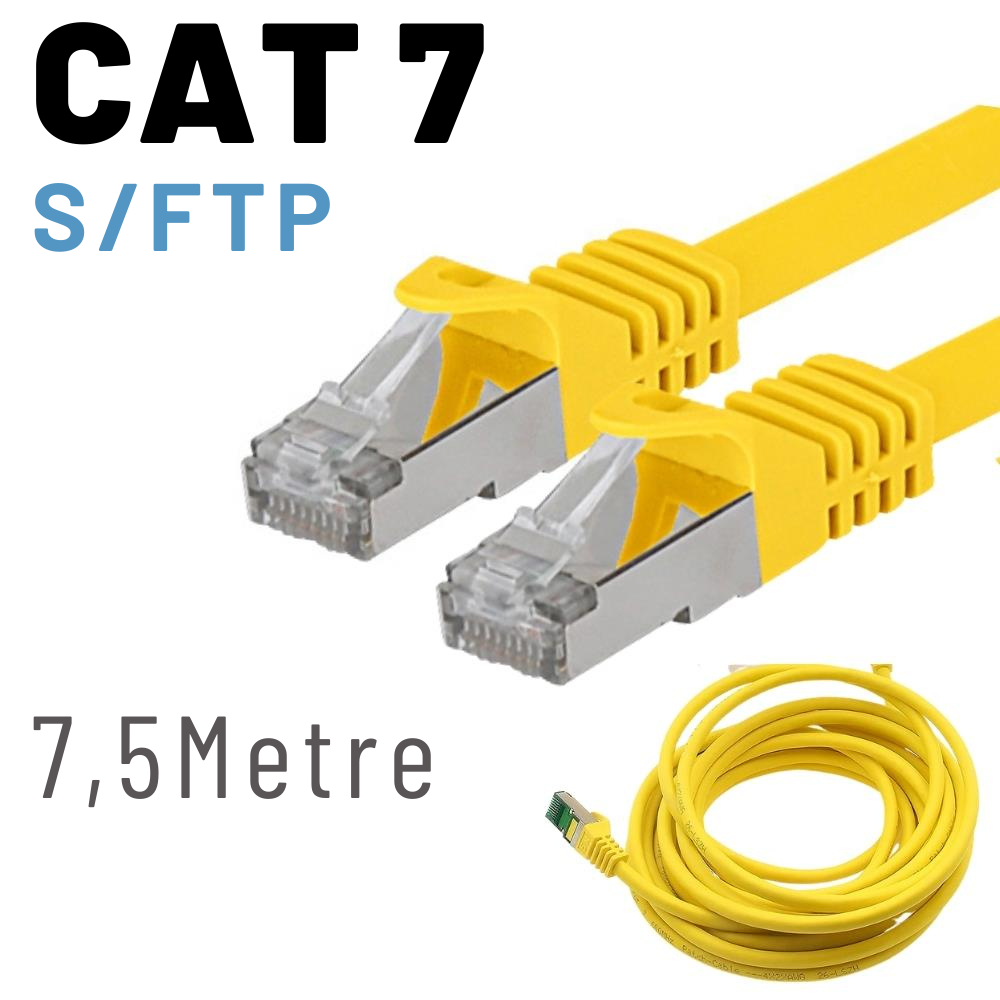 İrenis 7,5 Metre Cat7 Kablo S/Ftp Lszh Ethernet Network Lan Ağ Kablosu İrenis 7,5 Metre Cat7 Kablo S/Ftp Lszh Ethernet Network Lan Ağ Kablosu