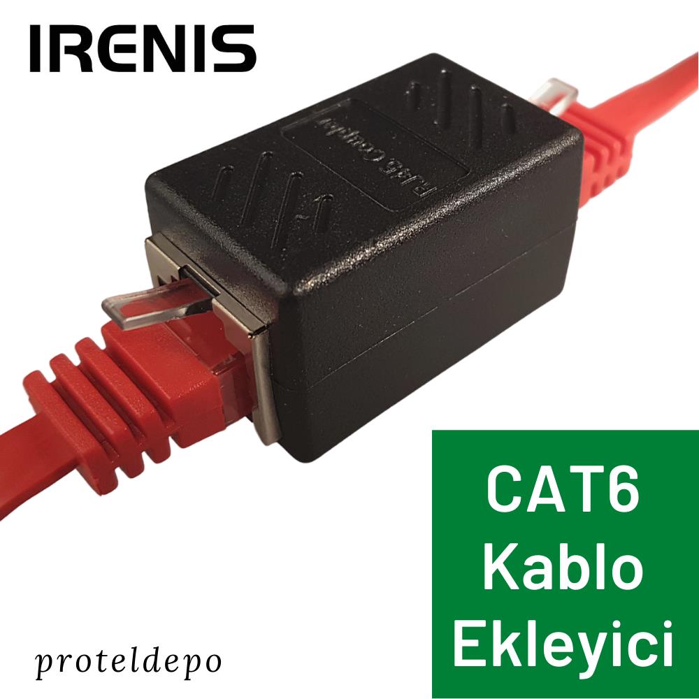 IRENIS CAT6 Ethernet Kablo Ekleyici, Birleştirici, Uzatıcı