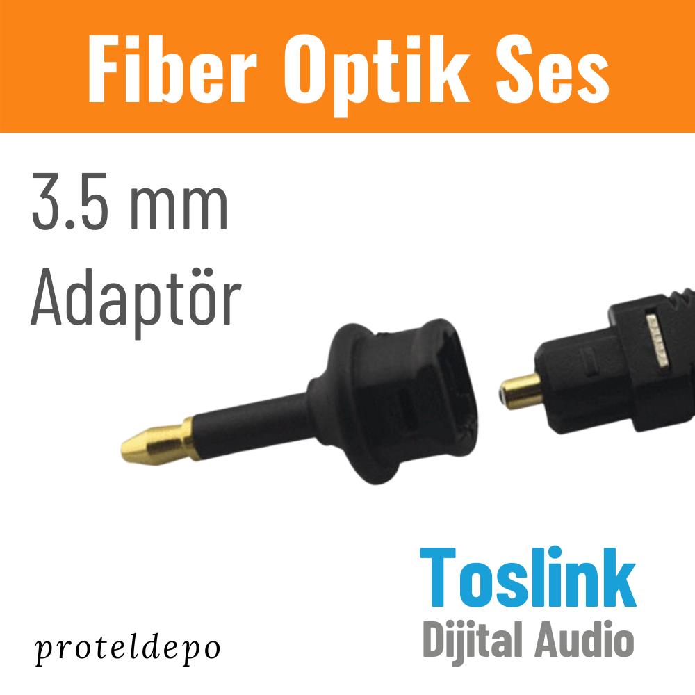 IRENIS Fiber Optik Toslink Ses Kablo için 3.5mm Dönüştürücü IRENIS Fiber Optik Toslink Ses Kablo için 3.5mm Dönüştürücü