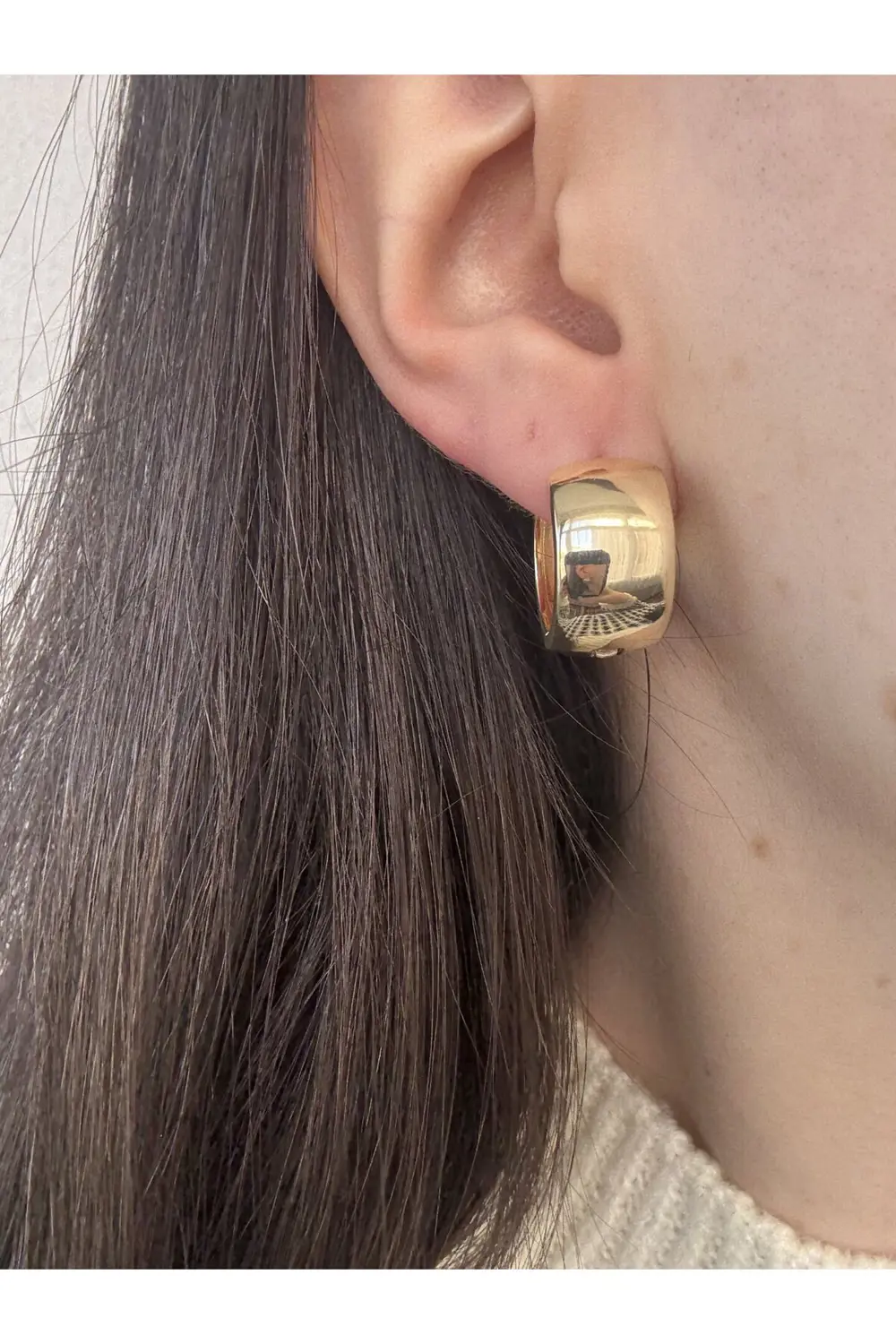 Atelier Emine İri Bombe Gold Küpe